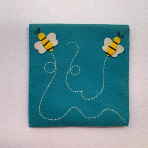 Pouch – Blue, Two Bees