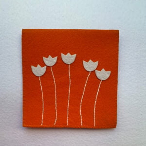 Pouch – Orange, Tulips