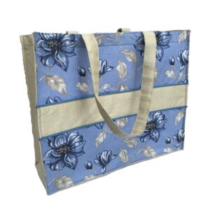 Fancy Tote bag – Floral, Blue and Cream