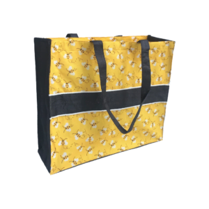 Fancy Tote bag – Honey bee, Yellow with black patch