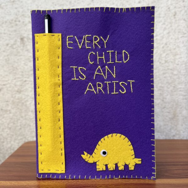Purple_Every child is an Artist_felt bookcover