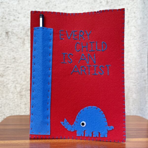 Red_Every child is an Artist_felt bookcover