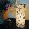 Creamish_Floral_Cloth_withlit Lamp