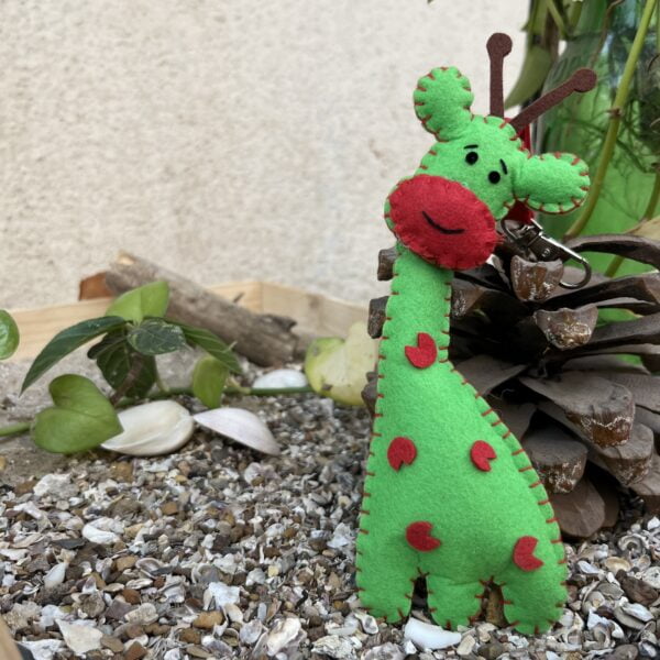 Green and Red_Felt keychain