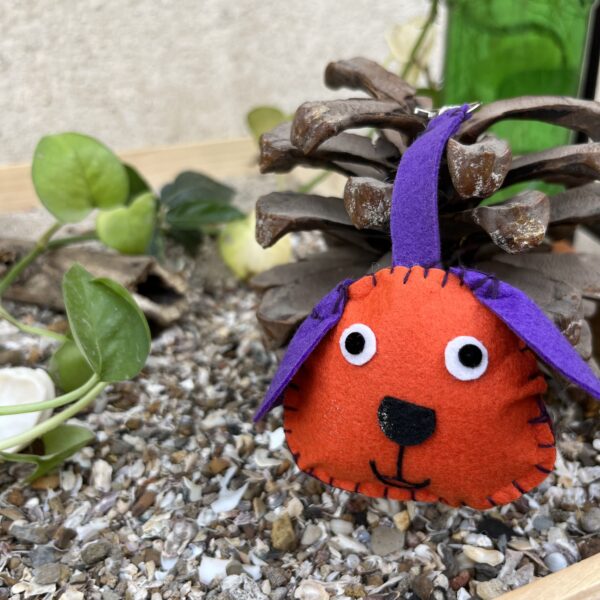 Orange and purple_Felt_keychain
