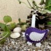 Purple and white_Felt keychain