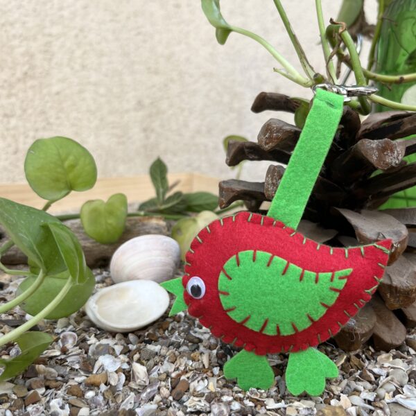 Red and Green_Felt keychain