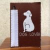 Brown and white_Dog_Felt notebook