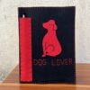 Black and Red_Felt notebook_dog