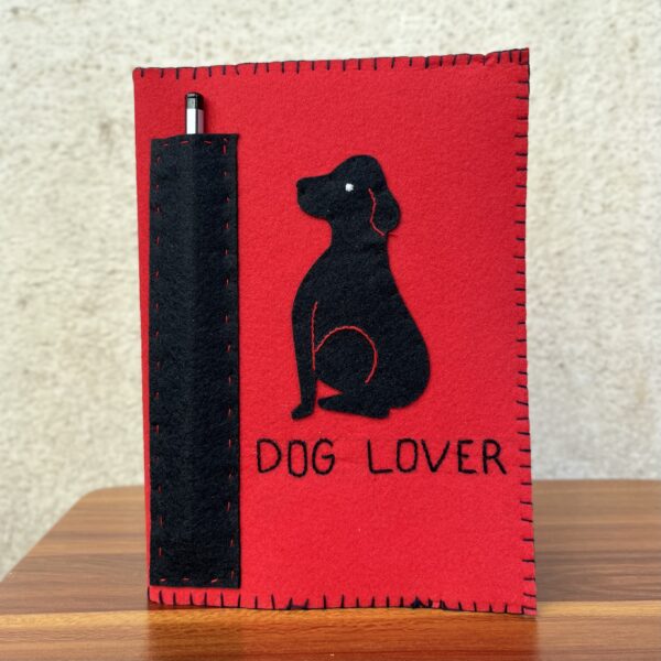 Red and Black_Dog_Felt notebook