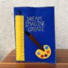Royal blue_Felt Keychain_Felt bookcover_Dream_Imagine_Create