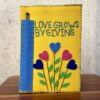 Yellow_Love grows by giving_felt bookcover_Dream_Imagine_Create