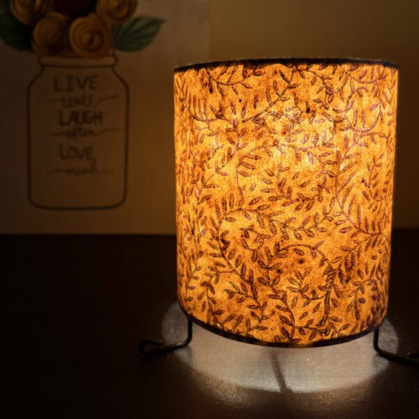 Orange_Floral_Mini Lamp