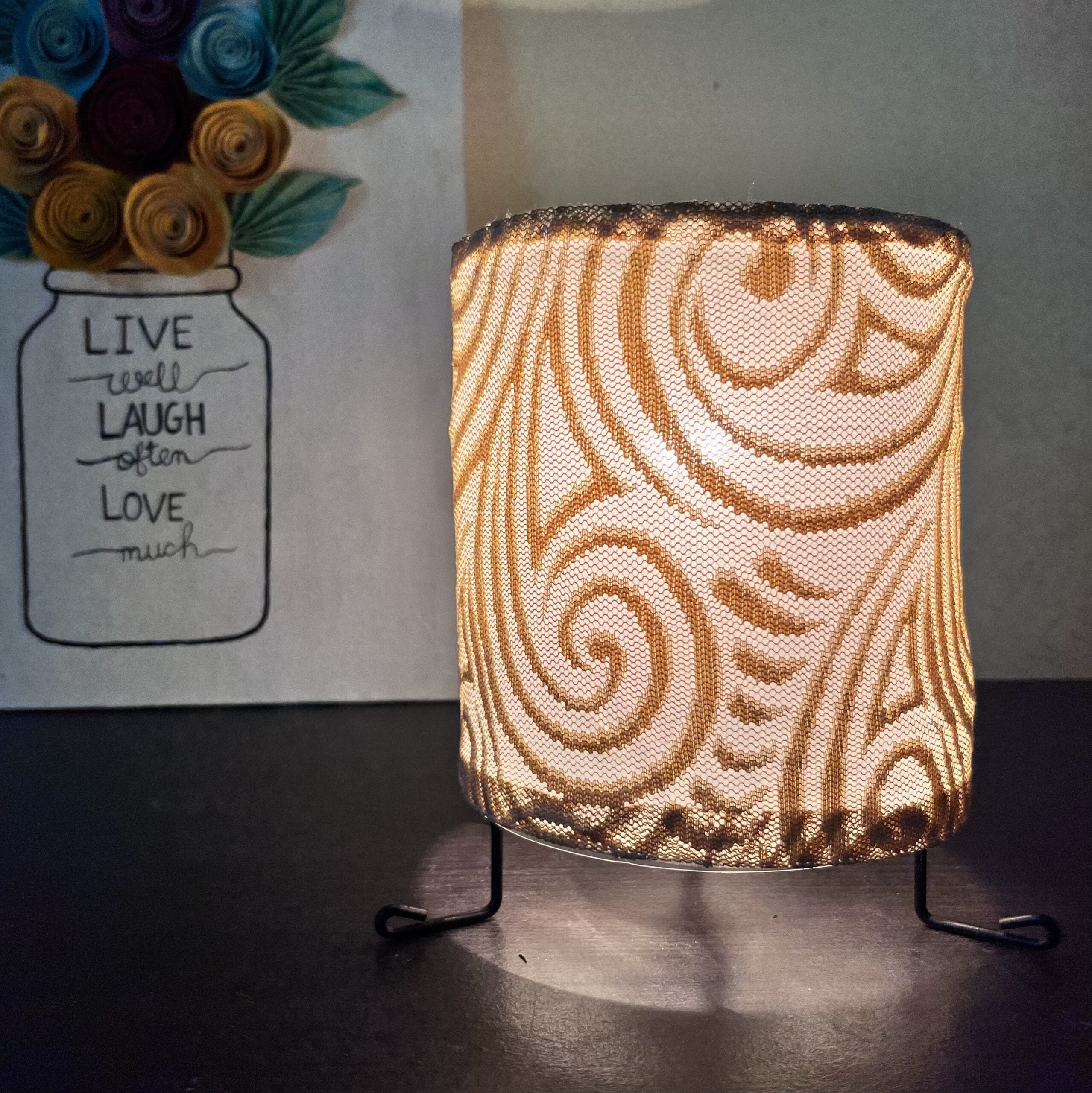 Cream_Geometric_Mini lamp