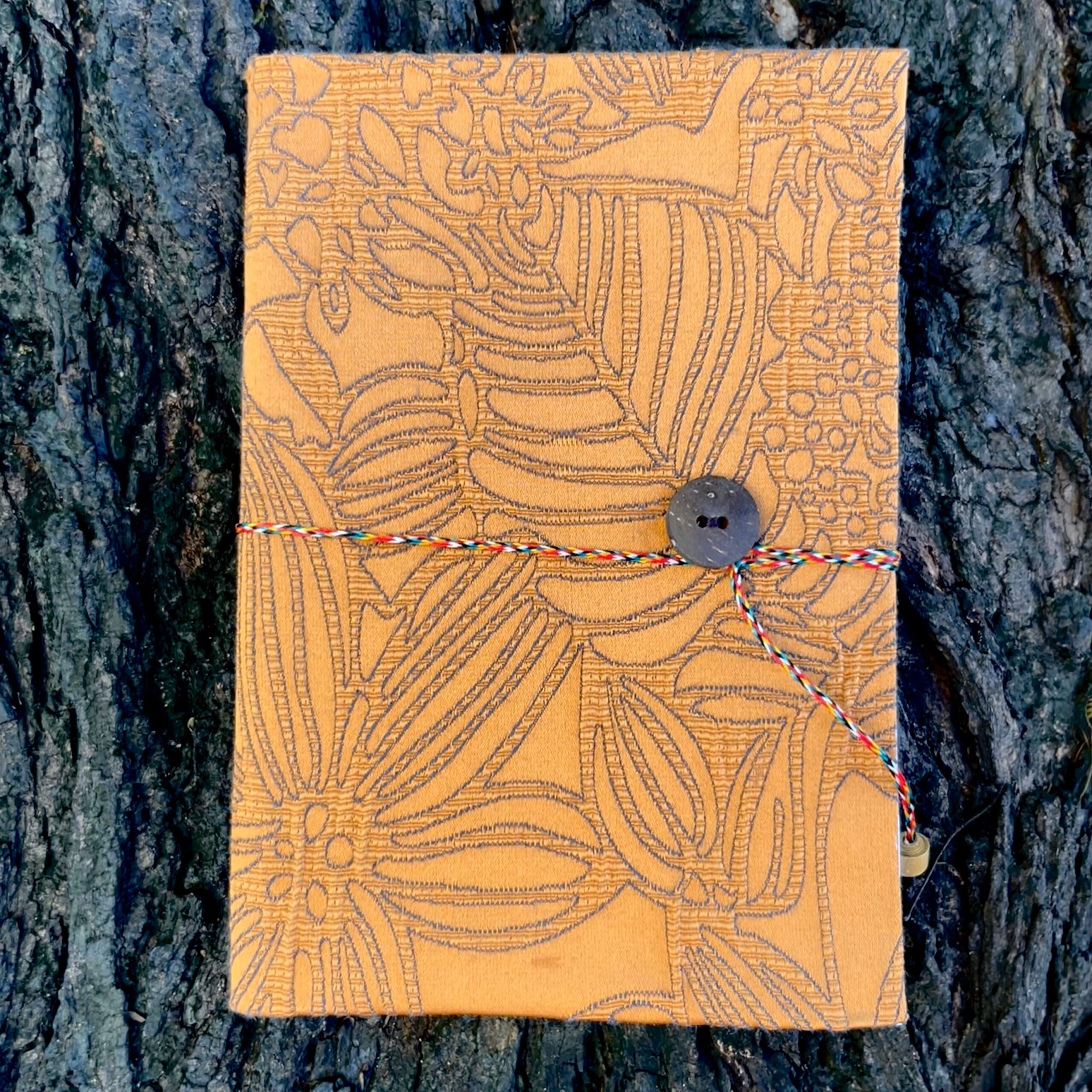 Orange_Floral_Cloth notebook
