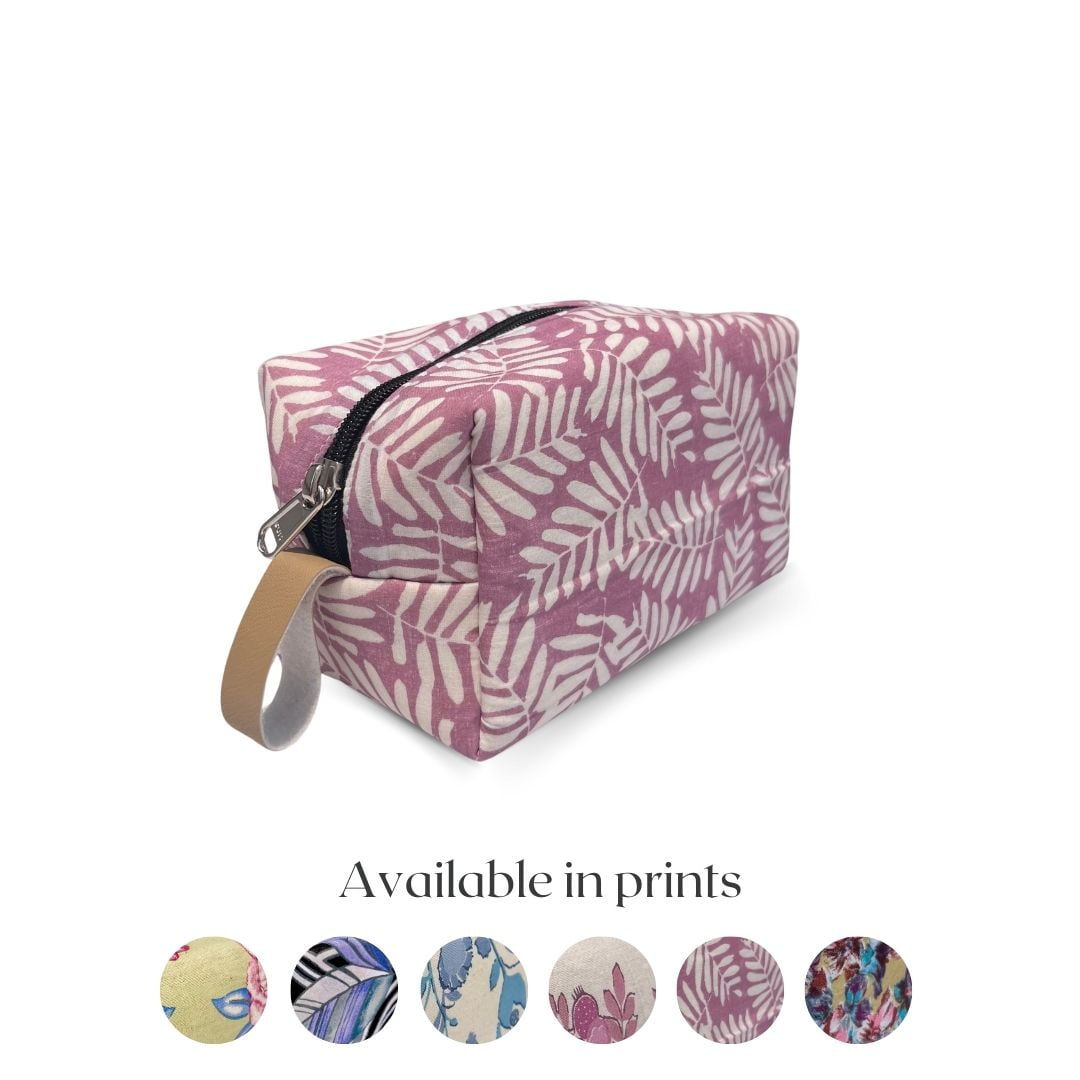 Pink and white_Floral_Travel_pouch