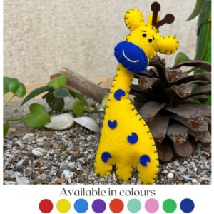 Giraffe_Felt_keychain_Yellow