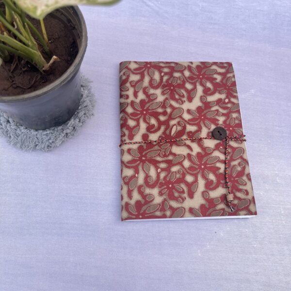 Red_cream_Floral_cloth_journals