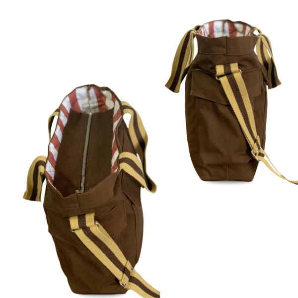 Darkbrown_unisexbag_side_zip