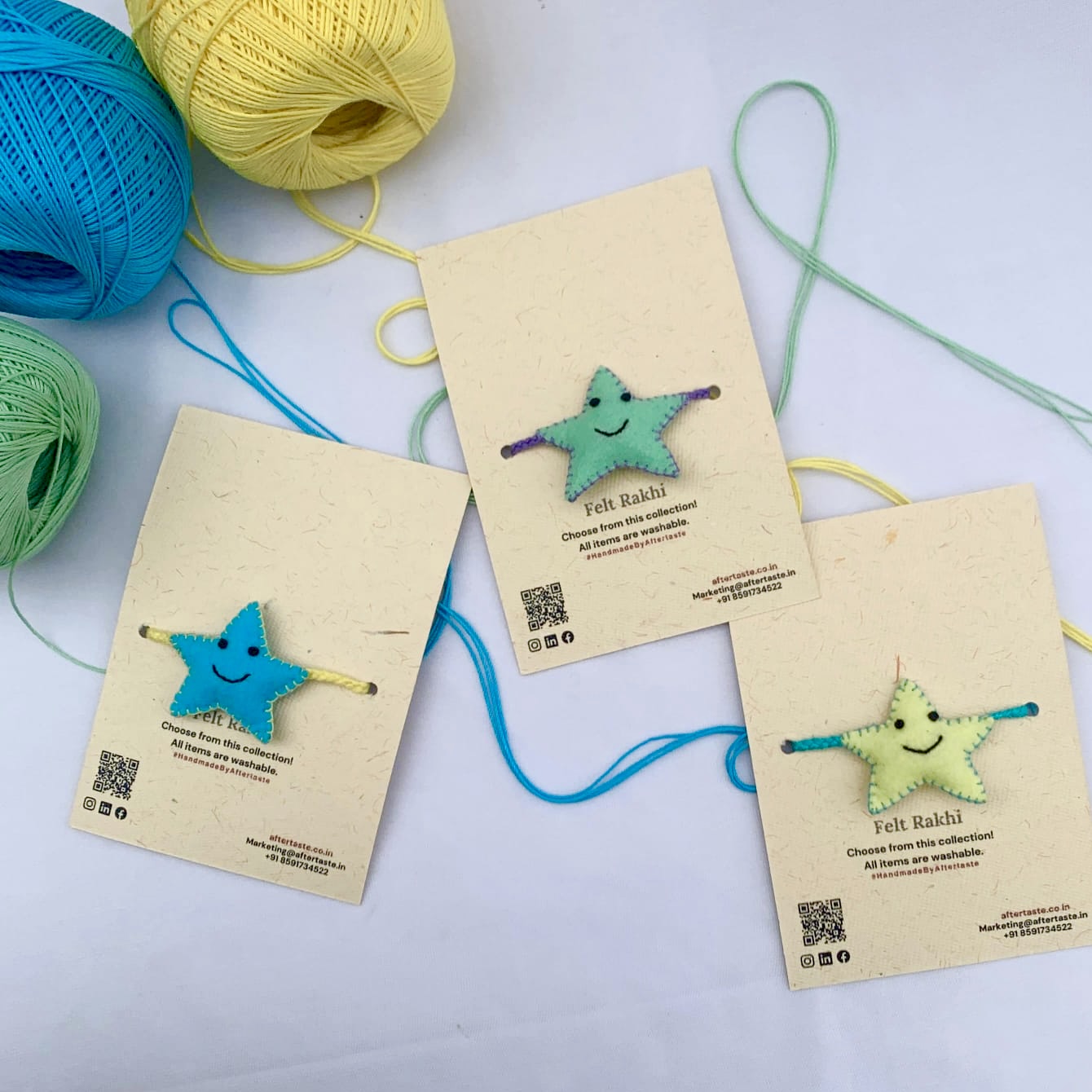 unique rakhi_Felt Rakhi_Star rakhi